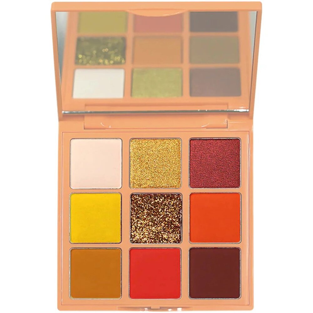 Amore Eyeshadow Palette – 9 Colors Highly Pigmented Glitter & Matte Eyeshadow